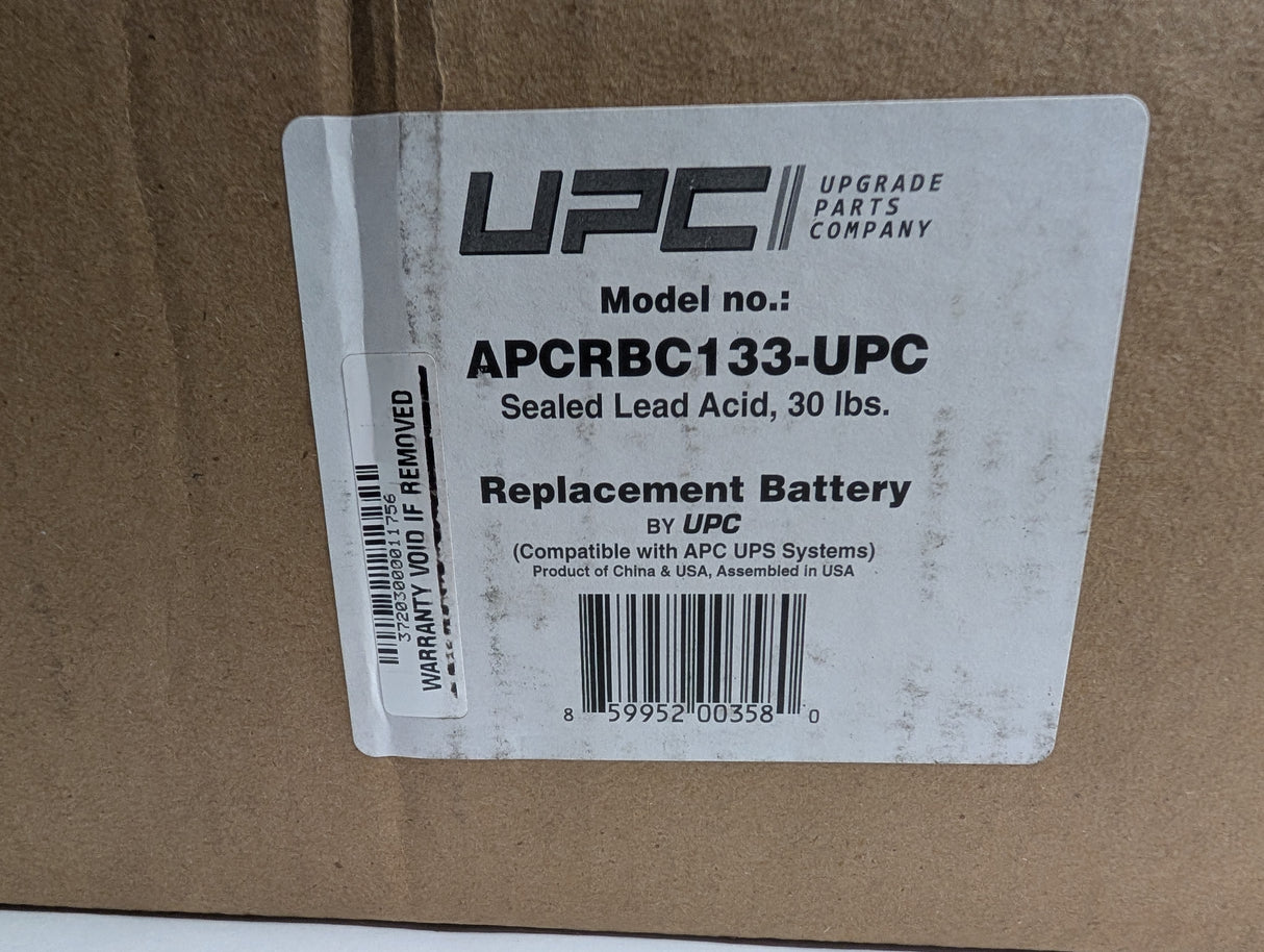 UPC - Replacement UPS Battery for APC UPS - APCRBC133 - UPC - New - Big Liquidators