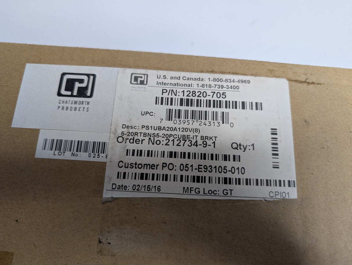 CPI - Power Strip for CUBE - IT PLUS Cabinet System - 12820 - 705 - New - Big Liquidators