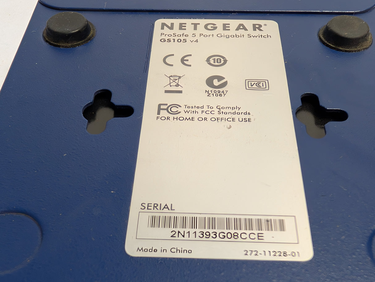 Netgear - ProSafe 5 - port Gigabit Etherne - GS105 v4t Switch - Used - Big Liquidators