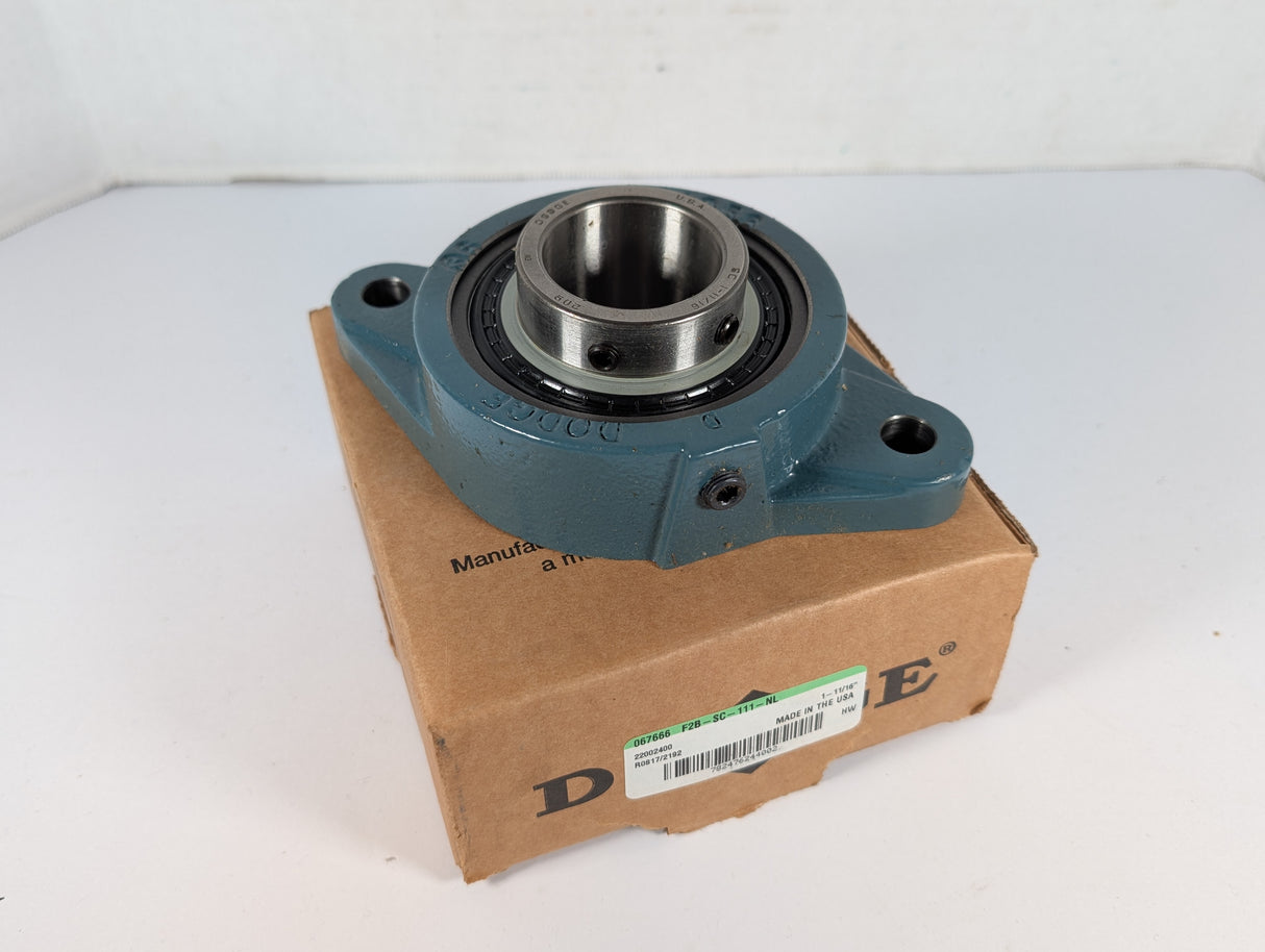 Dodge - Flange Mount Ball Bearing - F2B - S - 111 - NL - New - Big Liquidators