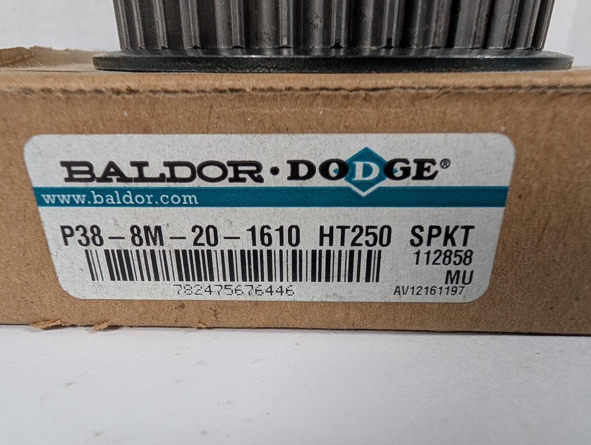 Dodge - High Torque Drive Belt Sprocket - P38 - 8M - 20 - 1610 HT250 SPKT - New - Big Liquidators