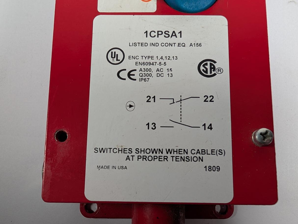 Honeywell - Cable Pull Safety Switch, 250ft - 1CPSA1 - Used - Big Liquidators