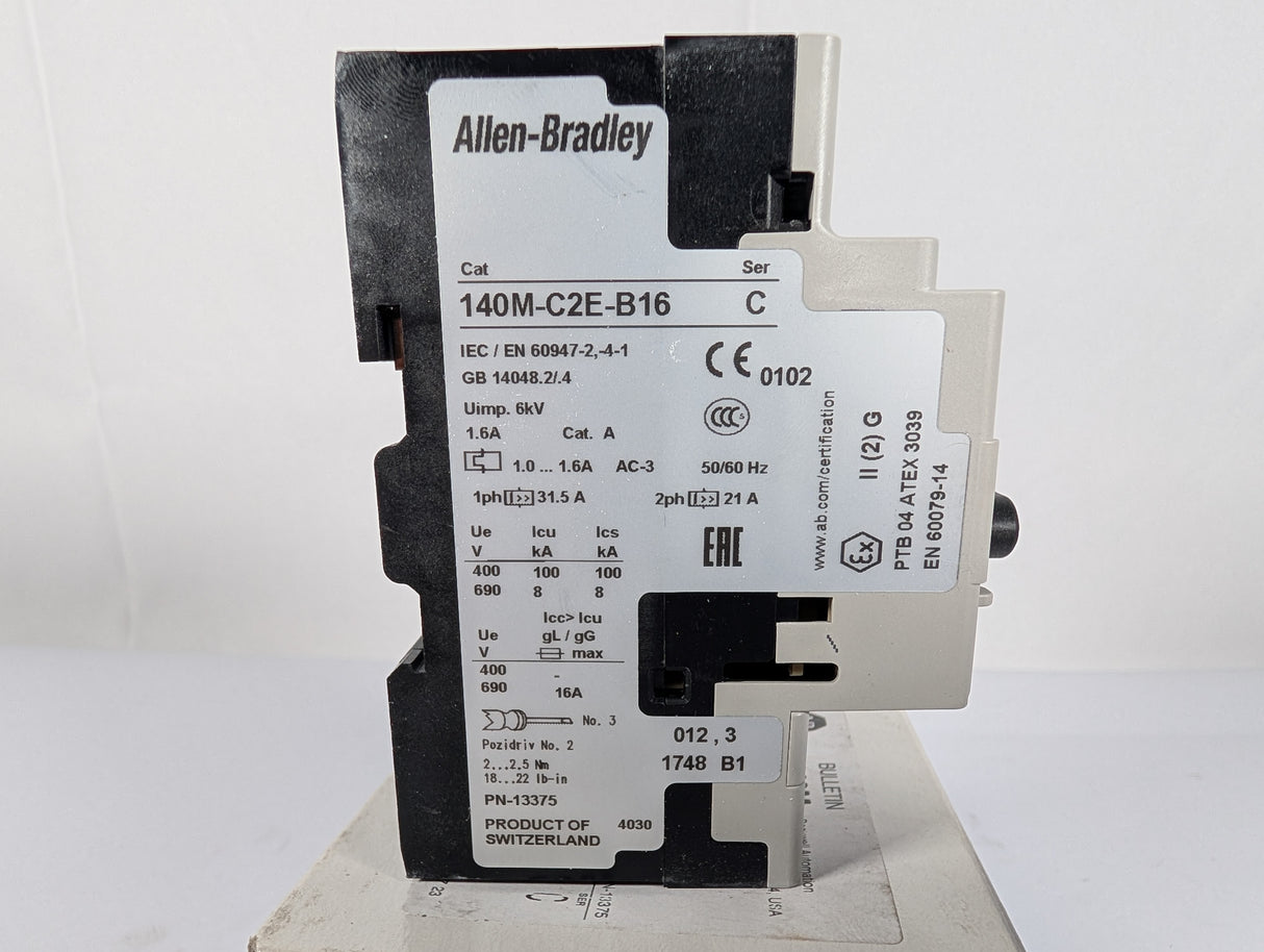 allen bradley - Motor Circuit Breaker - 140m - c2e - b16 - New - Big Liquidators