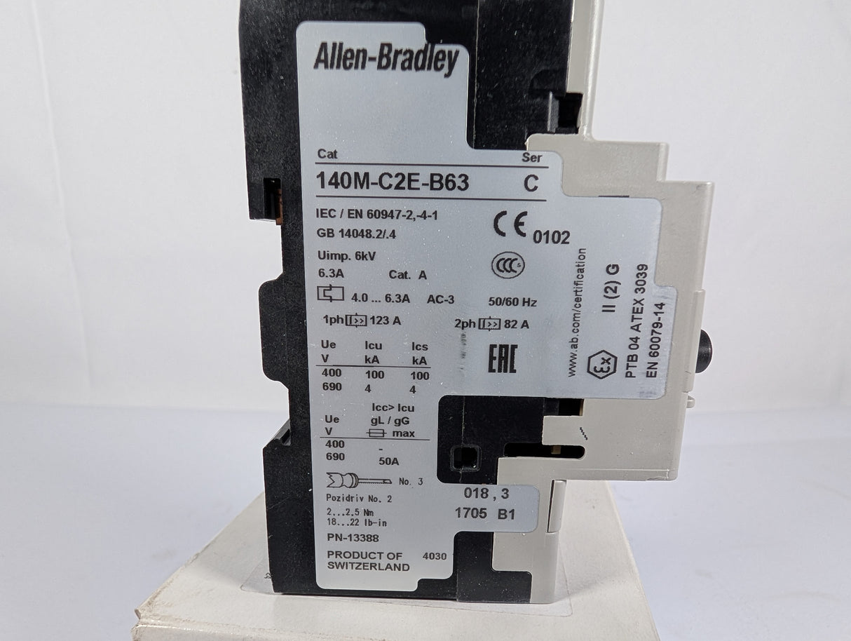 Allen Bradley - Motor Circuit Breaker - 140M - C2E - B63 - New - Big Liquidators