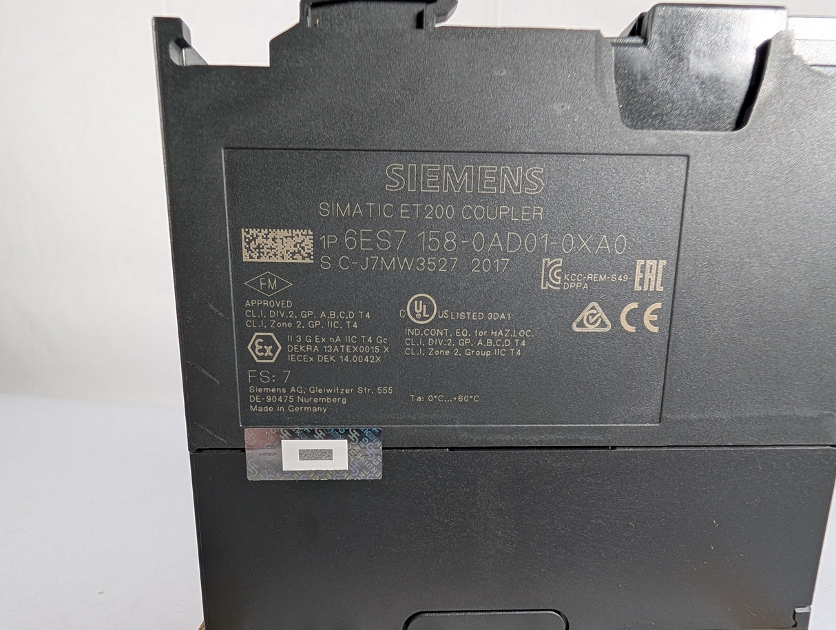 Siemens - Coupling Module - 6ES7 158 - 0AD01 - 0XA0 - New - Big Liquidators