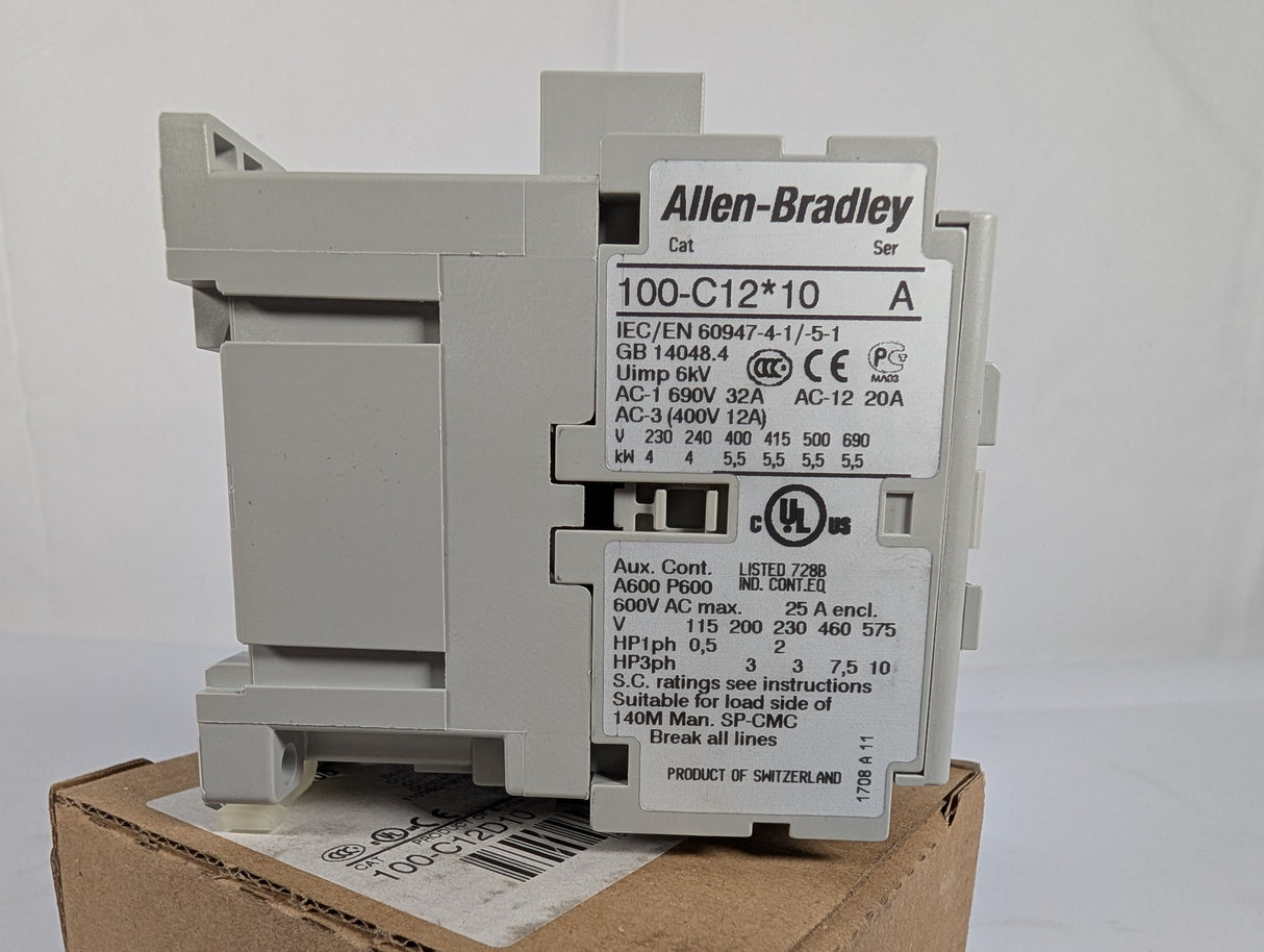 Allen Bradley - IEC 12 Amp Contactor - 100 - C12D10 - New - Big Liquidators