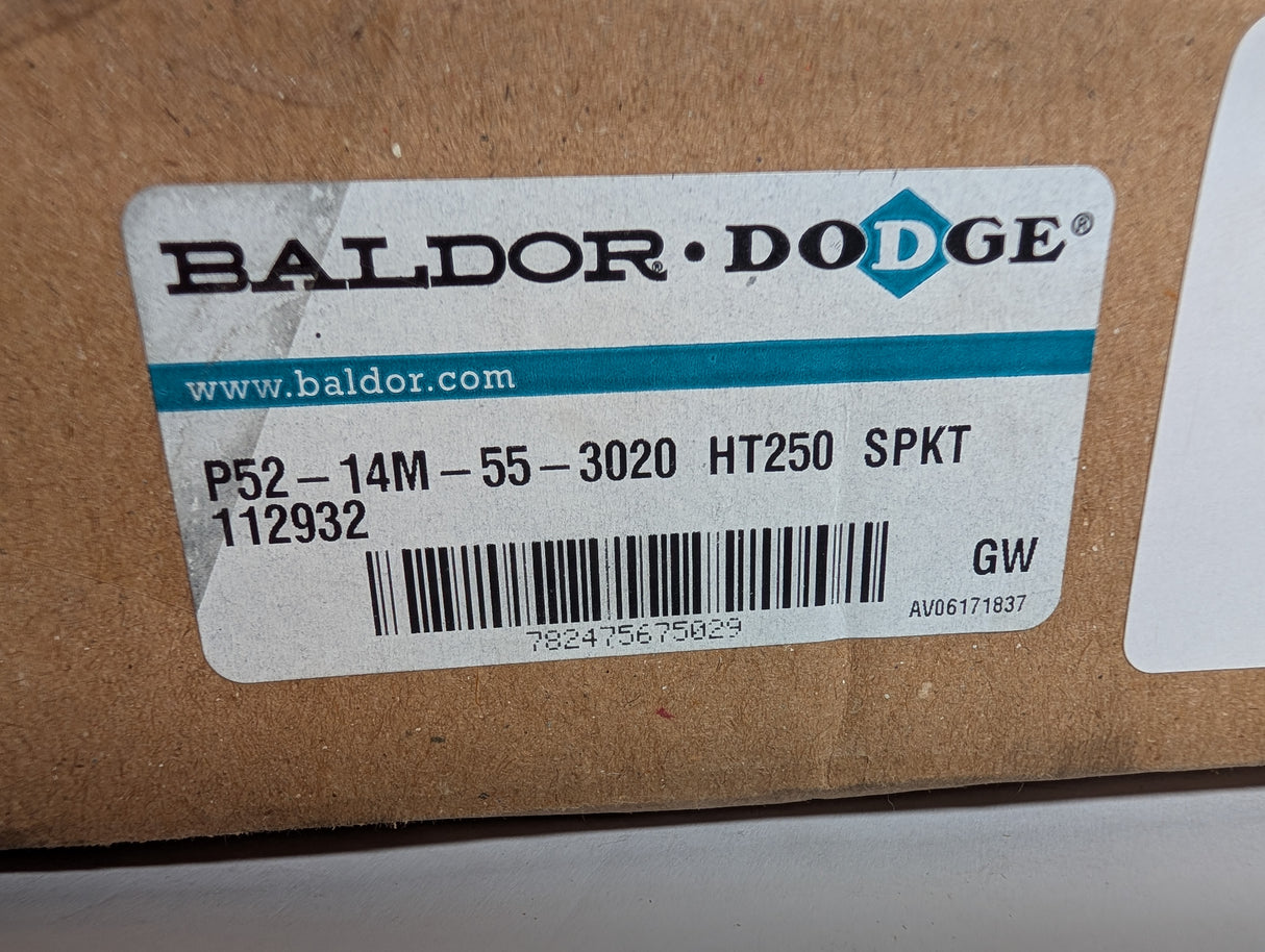 Dodge - High Torque Drive Belt Sprocket - P52 - 14M - 55 - 3020 HT250 SPKT - New - Big Liquidators