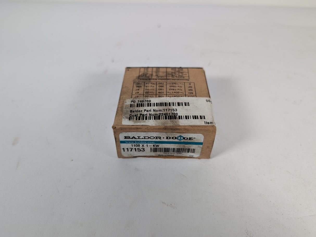 Dodge - Taper Lock Bushing - 1108X1 - KW - New - Big Liquidators