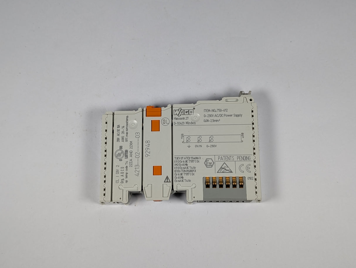 Wago - 230V AC/DC Power Supply - 750 - 612 - Used - Big Liquidators