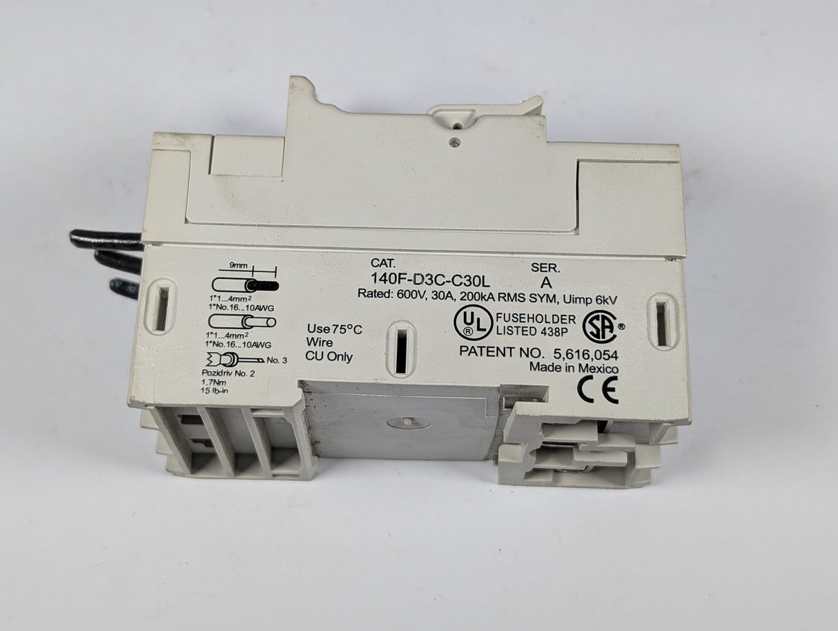 Allen Bradley - 30 Amp Fuse Holder - 140F - D3C - C30L - Used - Big Liquidators