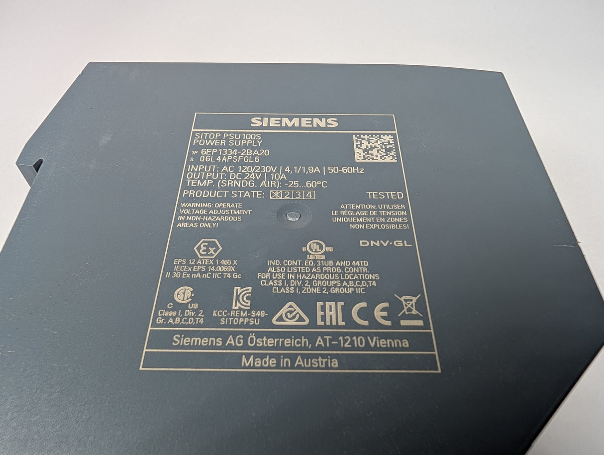 Siemens - 24V DC Power Supply - 6EP1334 - 2BA20 - Used - Big Liquidators