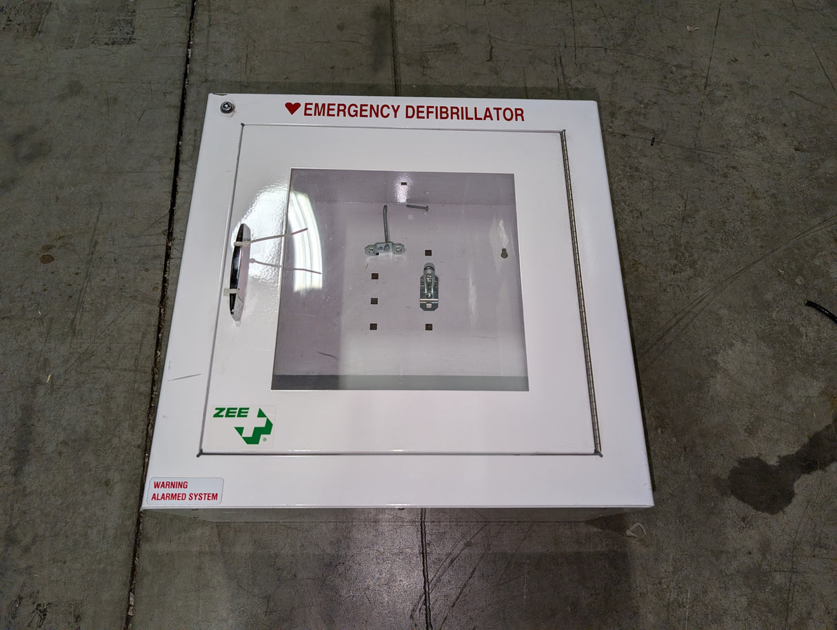 Emergency Defibrillator Cabinet with Alarm - 17.5" x 17.5" x 9" - Used - Big Liquidators