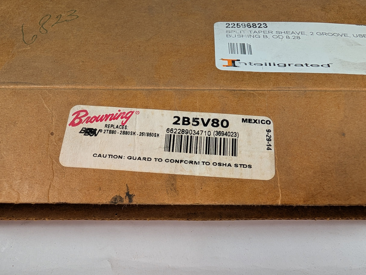 Browning - Split Taper Cast Iron Sheave - 2B5V80 - New - Big Liquidators