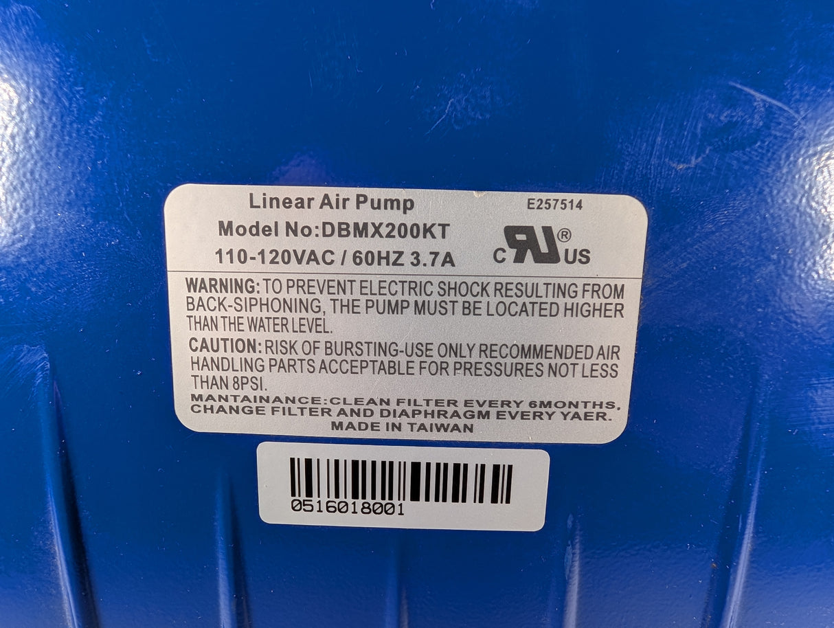 AIRMAC - Pond Aeration Pump - DBMX200KT - Used - Big Liquidators