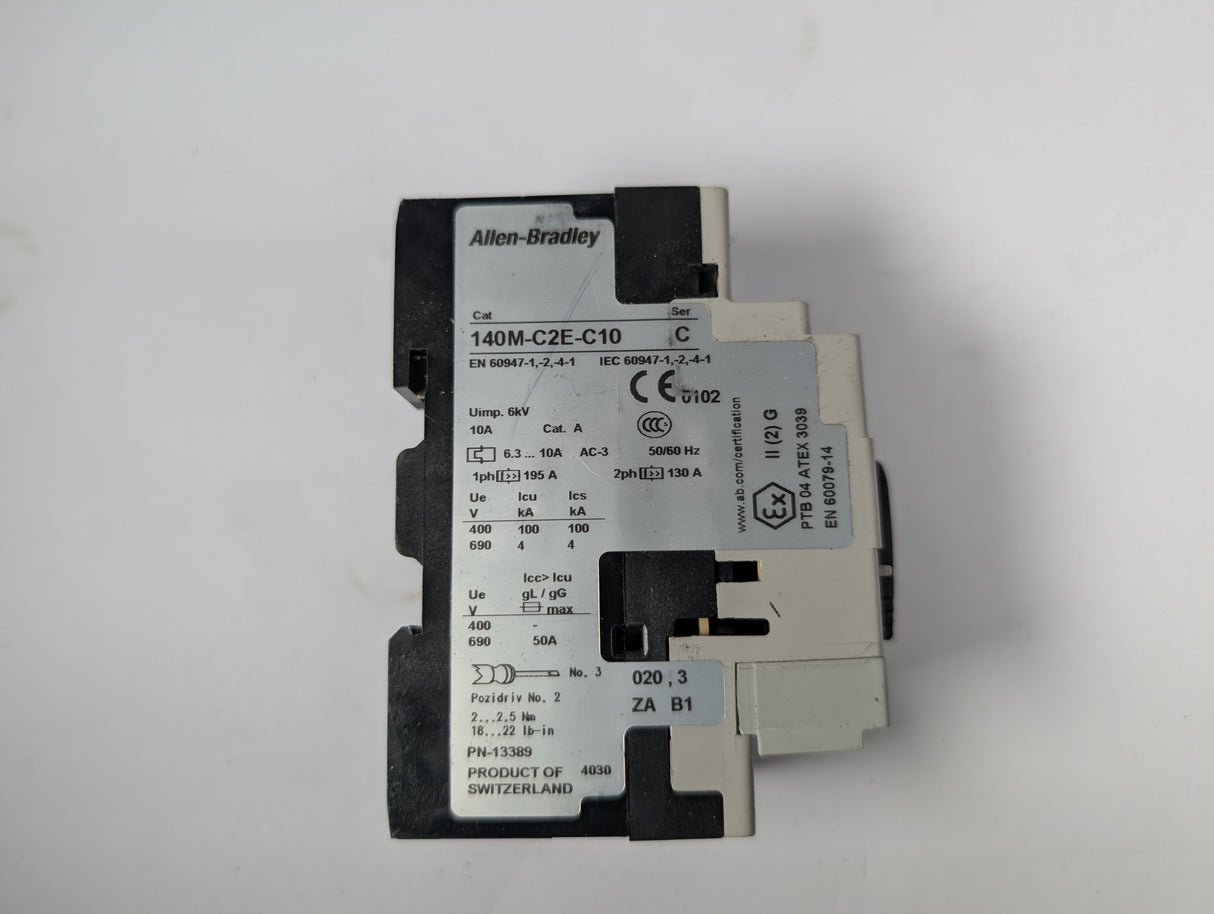 Allen Bradley - 10 AMP C Series Circuit Breaker - 140M - C2E - C10 - Used - Big Liquidators