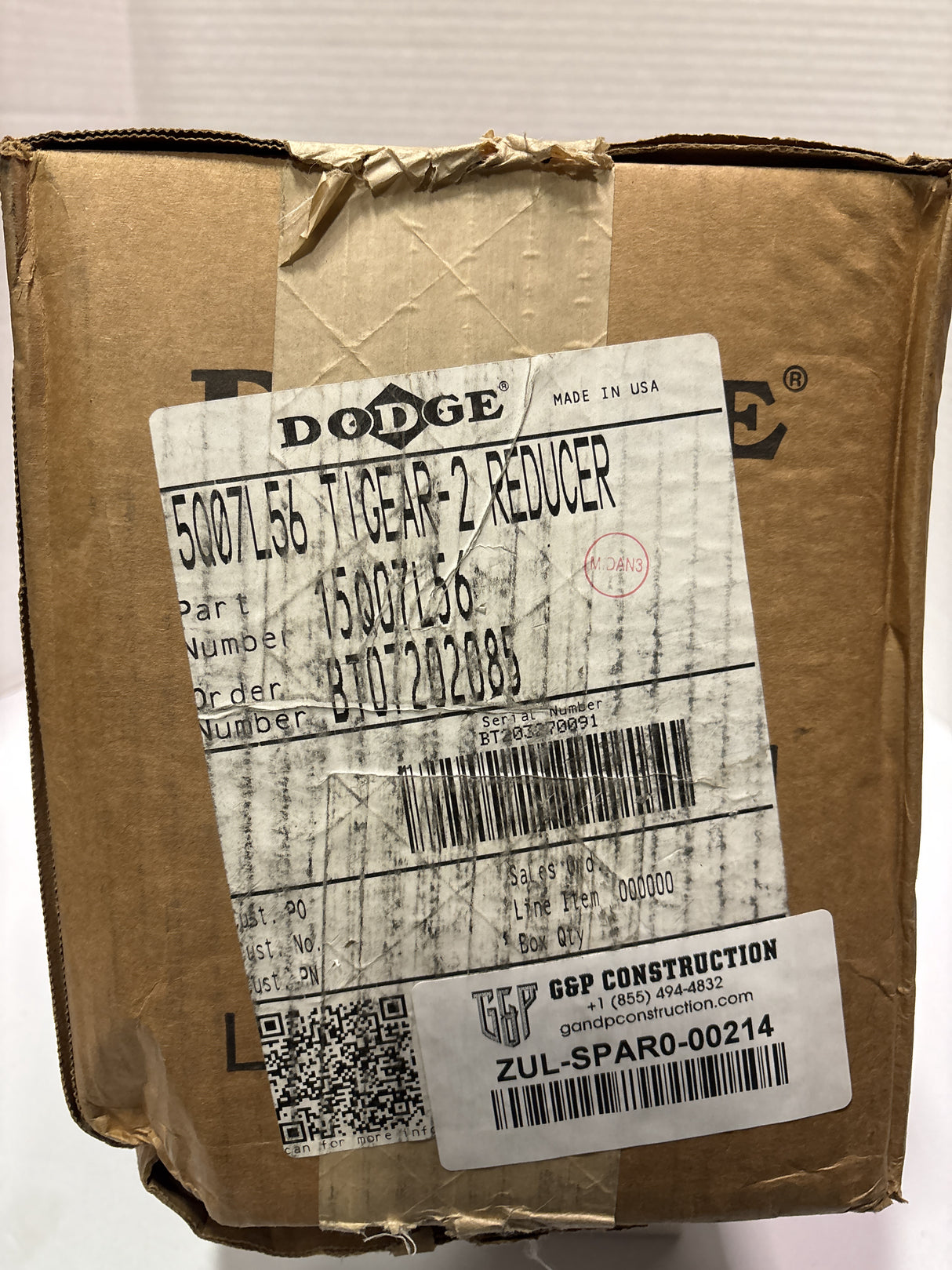 Dodge Tigear - 7.5:1 Gear Reducer - 15Q07L56 - New - Big Liquidators