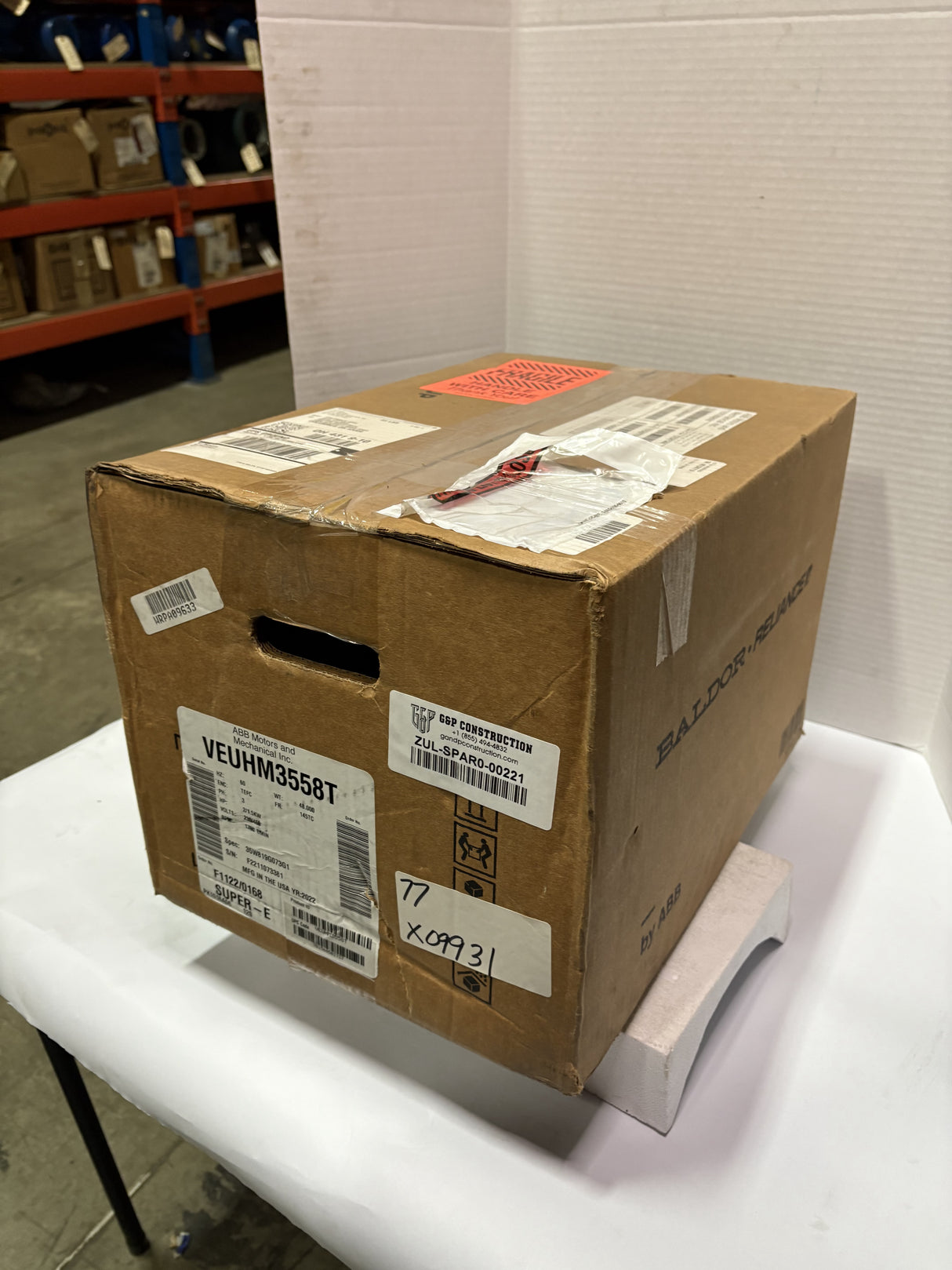 Baldor Reliance Motor - VEUHM3558T 2/1.5kw - New - Big Liquidators