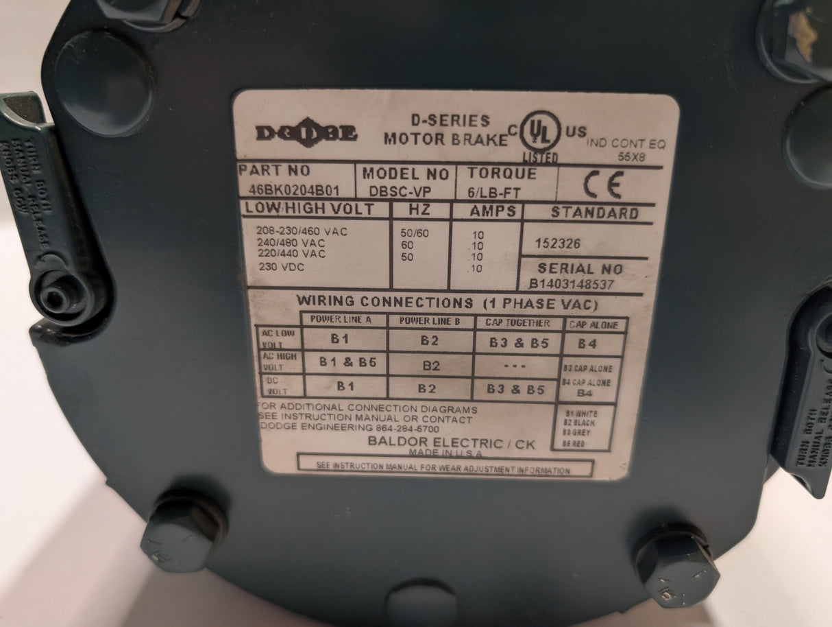 Baldor Reliance - 1 HP Electric Motor - V M3546T - D - Used - Big Liquidators