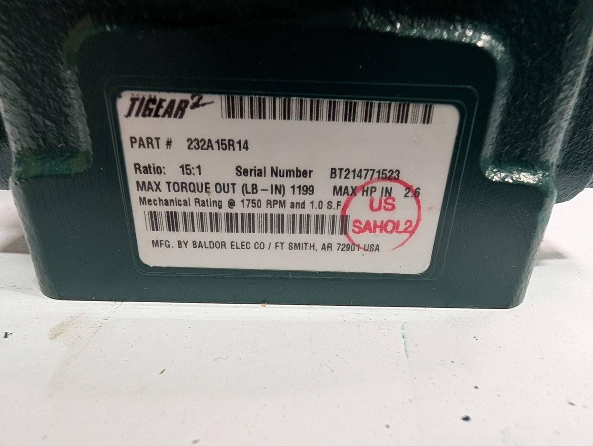 Dodge Tigear 15:1 Reducer - 232A15R14 - New - Big Liquidators