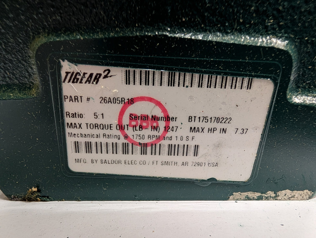 Dodge Tigear - 5:1 Gear Reducer - 26A05R18 - New - Big Liquidators