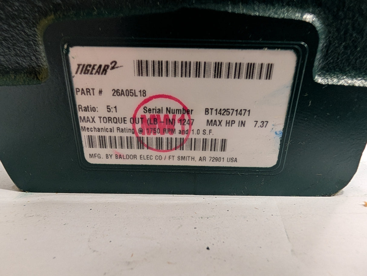 Dodge Tigear - 5:1 Gear Reducer - 26A05L18 - New - Big Liquidators