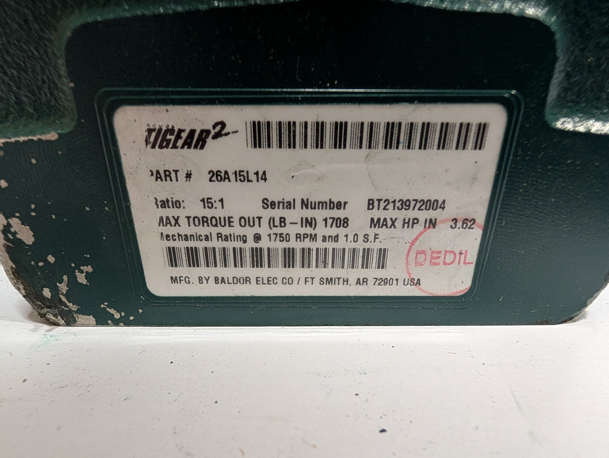 Dodge Tigear - 15:1 Gear Reducer - 26A15L14 - New - Big Liquidators