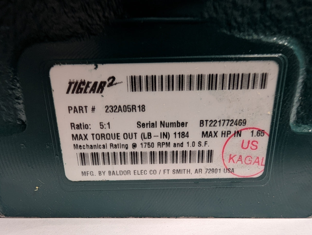 Dodge Tigear - 5:1 Gear Reducer - 232A05R18 - New - Big Liquidators