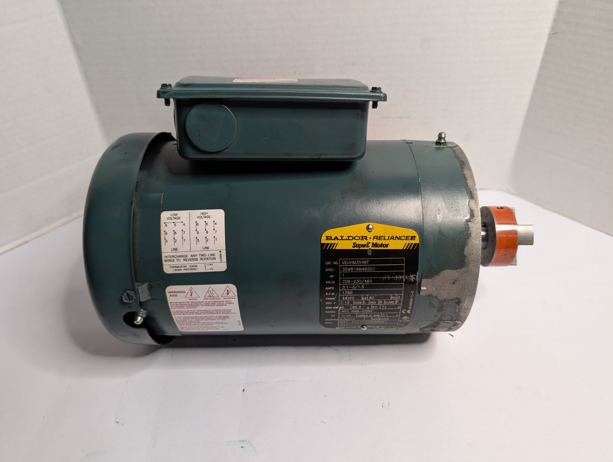 Baldor Reliance - 1 HP Electric Motor - VEUHM3546T - Used - Big Liquidators