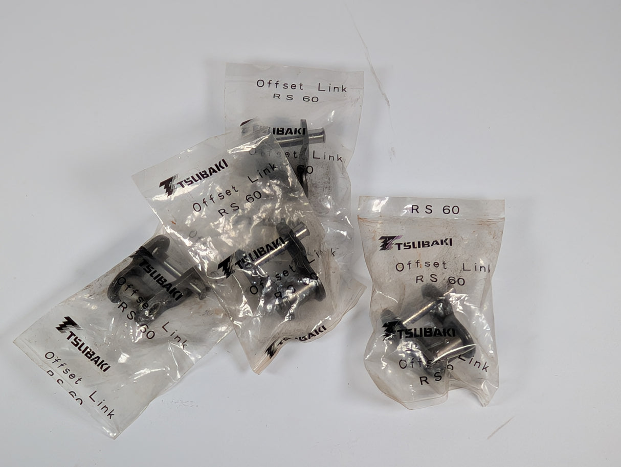 Tsubaki - Roller chain Offset Connecting Link - RS60 Offset Link - New - Big Liquidators