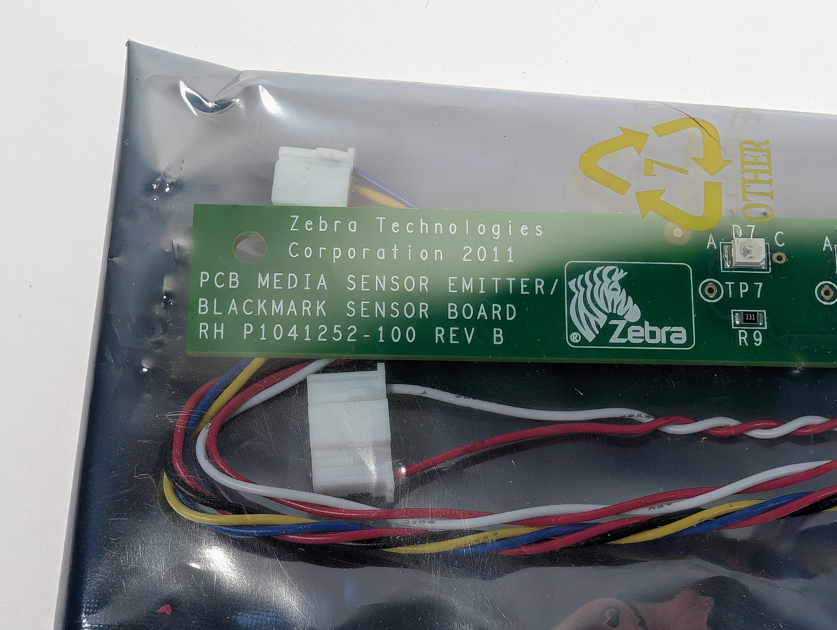 Zebra - PCB Media Sensor Emitter/Black Mark Sensor - P1041252 - 100 REV. B - New - Big Liquidators