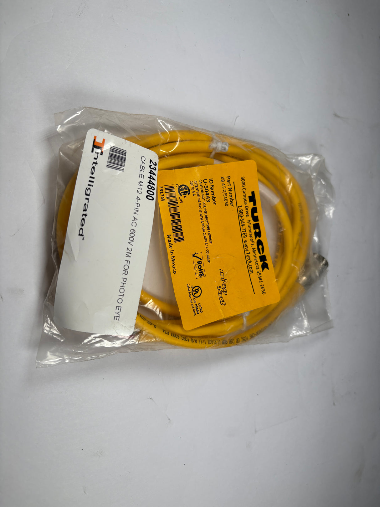 Turck - Actuator and Sensor Cordset - KB 4T - 2/S1050 - New - Big Liquidators