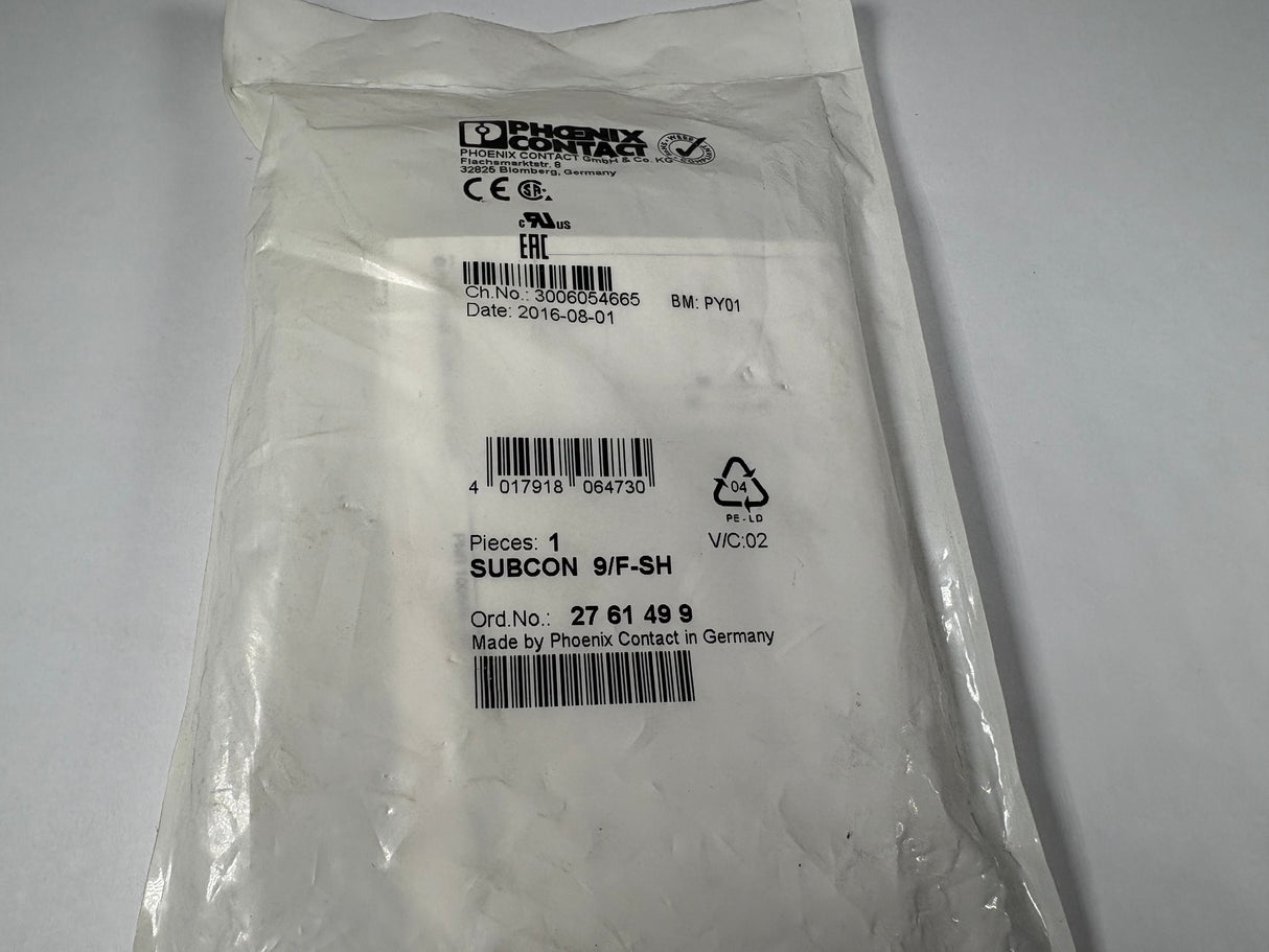 Phoenix Contact - D - SUB Bus Connector - SUBCON 9/F - SH - New - Big Liquidators