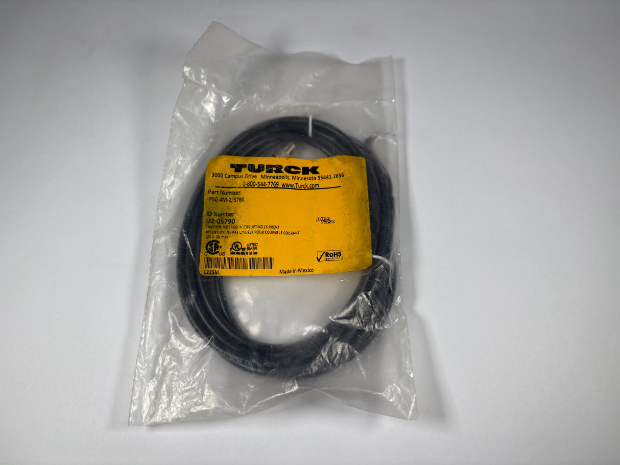 Turck - Actuator and Sensor Cordset - PSG 4M - 2/S760 - New - Big Liquidators