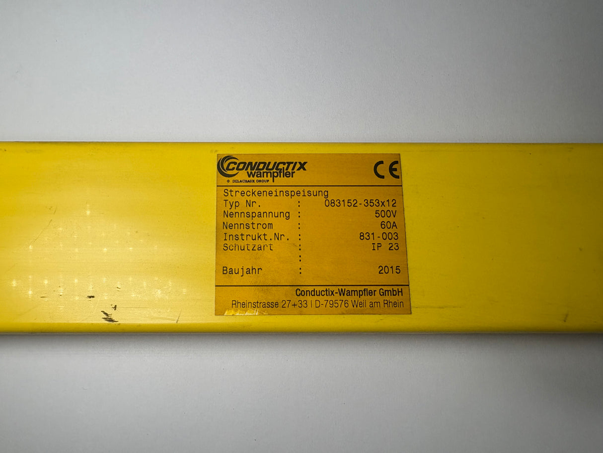Conductix Wampfler - Line Feed 0831 3P CU60A PE - 083152 - 353X12 - Used - Big Liquidators