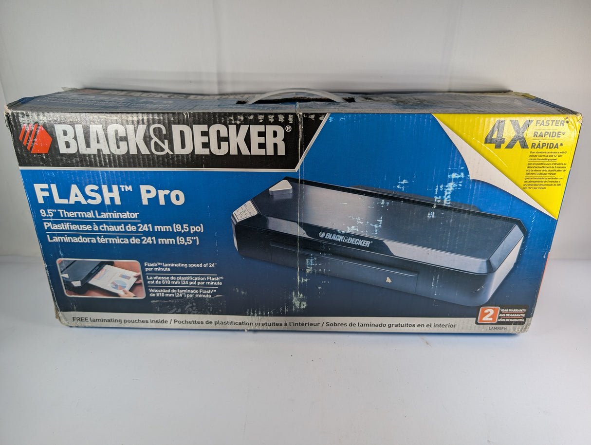 Black & Decker - Flash Pro 9.5" Thermal Laminator - LAM95FH - New - Big Liquidators