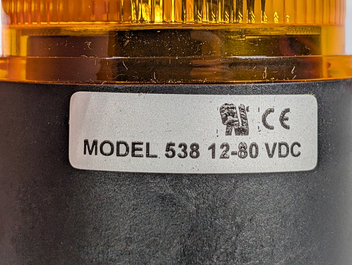 J.W. Speakers - Amber Warning Light 12 - 80 VDC, Pipe Mounted - 538 - New - Big Liquidators