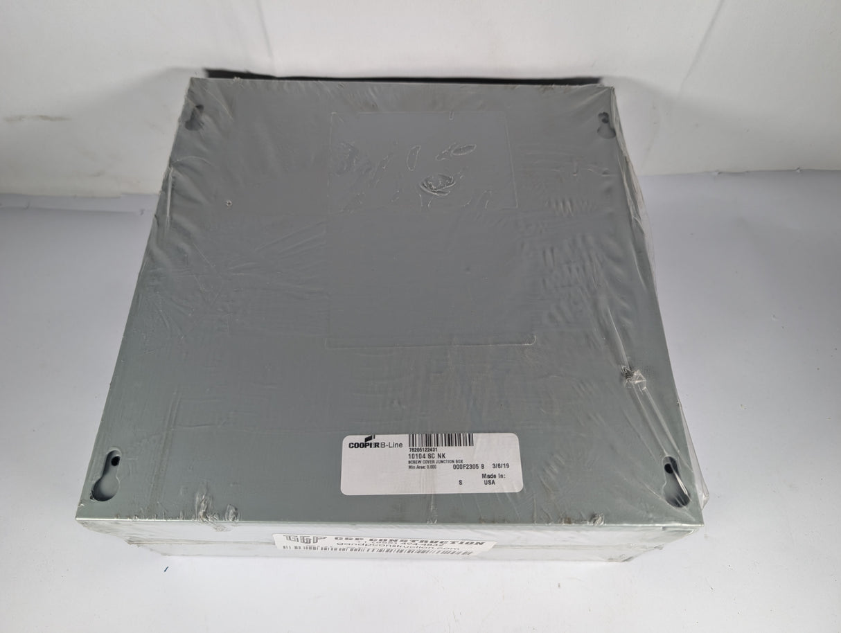 Cooper B - Line - Type 1 Junction Box 10"x10"x4" - 10104 SC NK - New - Big Liquidators