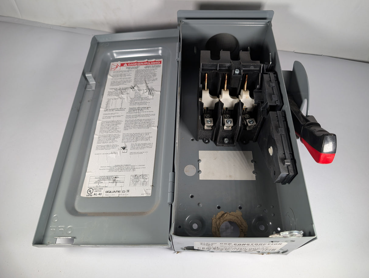 Square - D - Heavy Duty Diconnect Swtich - HU361 - Used - Big Liquidators