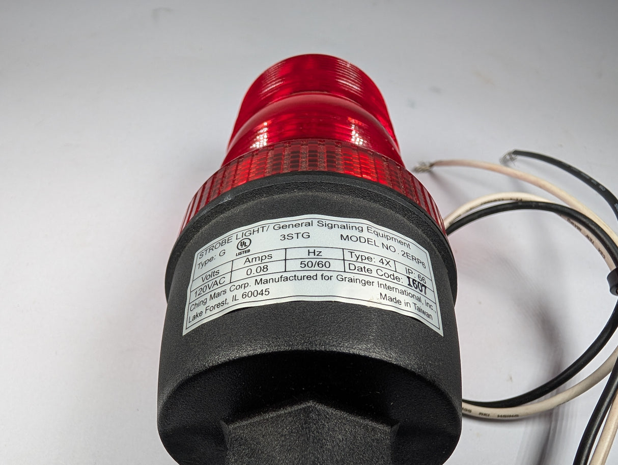 Grainger - Red Strobe Warning Light - 2ERP6 - New - Big Liquidators