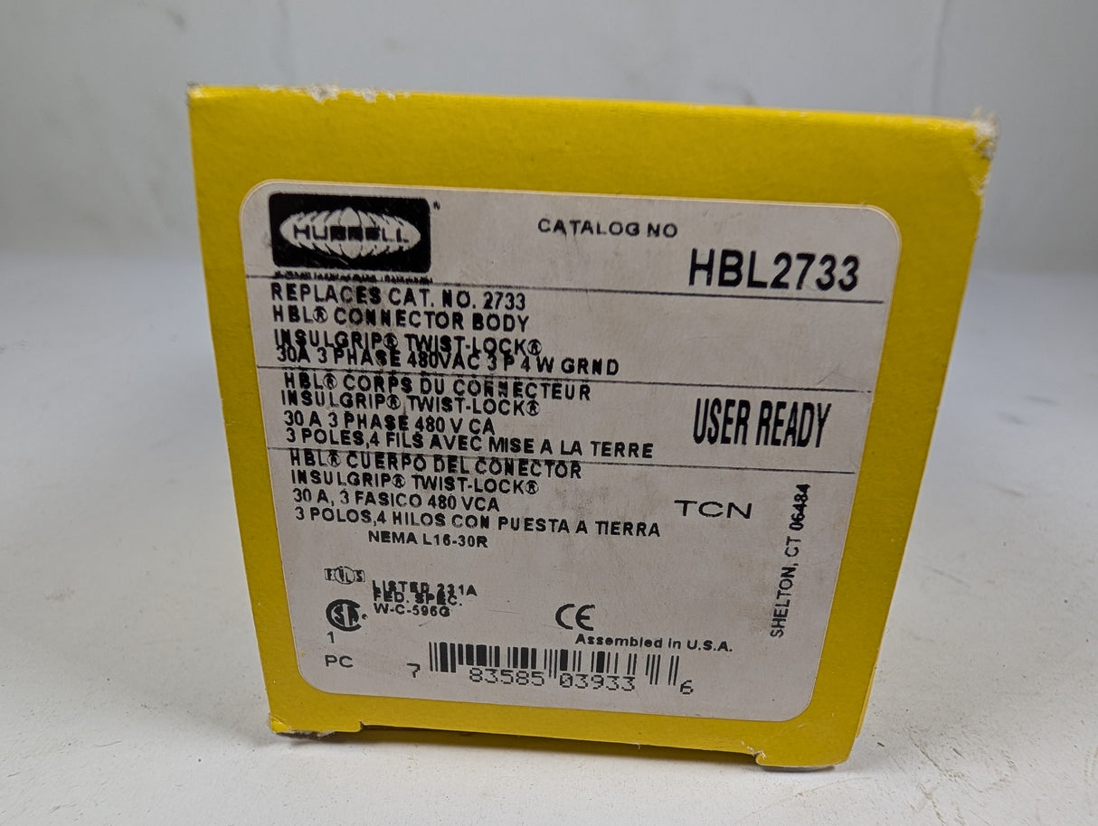 Hubbel - 480V Locking Connector - HBL2733 - New - Big Liquidators