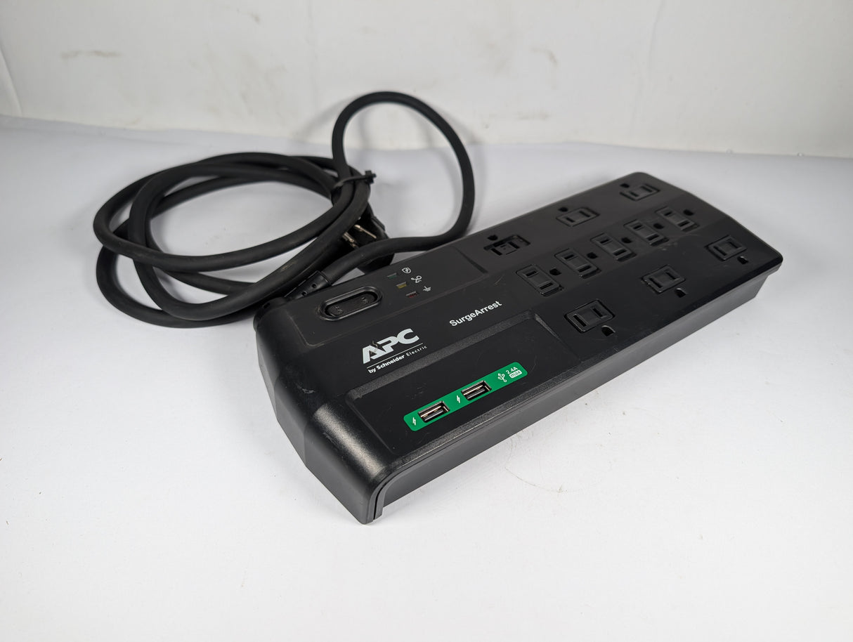 APC - 11 Outlet Surge Protector with 8 ft Cord - P11U2 - Used - Big Liquidators