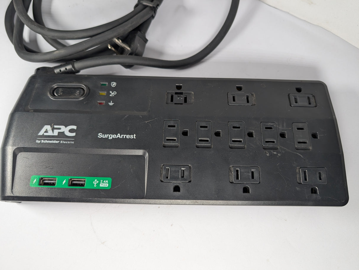 APC - 11 Outlet Surge Protector with 8 ft Cord - P11U2 - Used - Big Liquidators