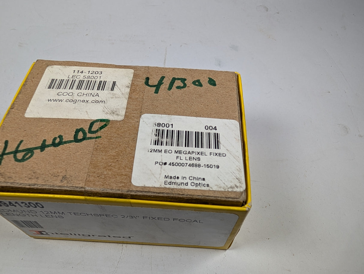 Edmun Optics - 12 MM EO Megapixel Fixed Focul Length Lense - 58001 - New - Big Liquidators