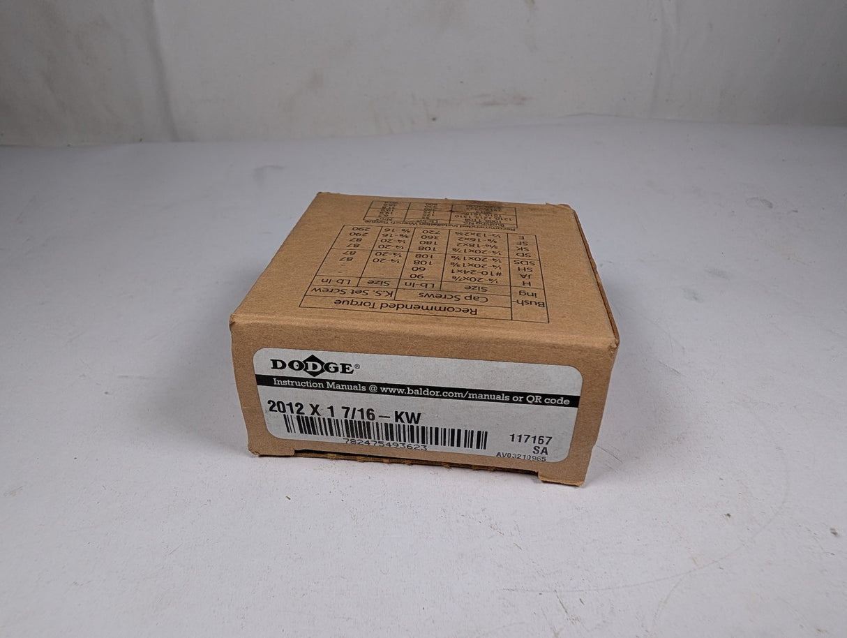 Dodge - Taper Lock Bushing - 2012 X 1 7/16 - KW - New - Big Liquidators