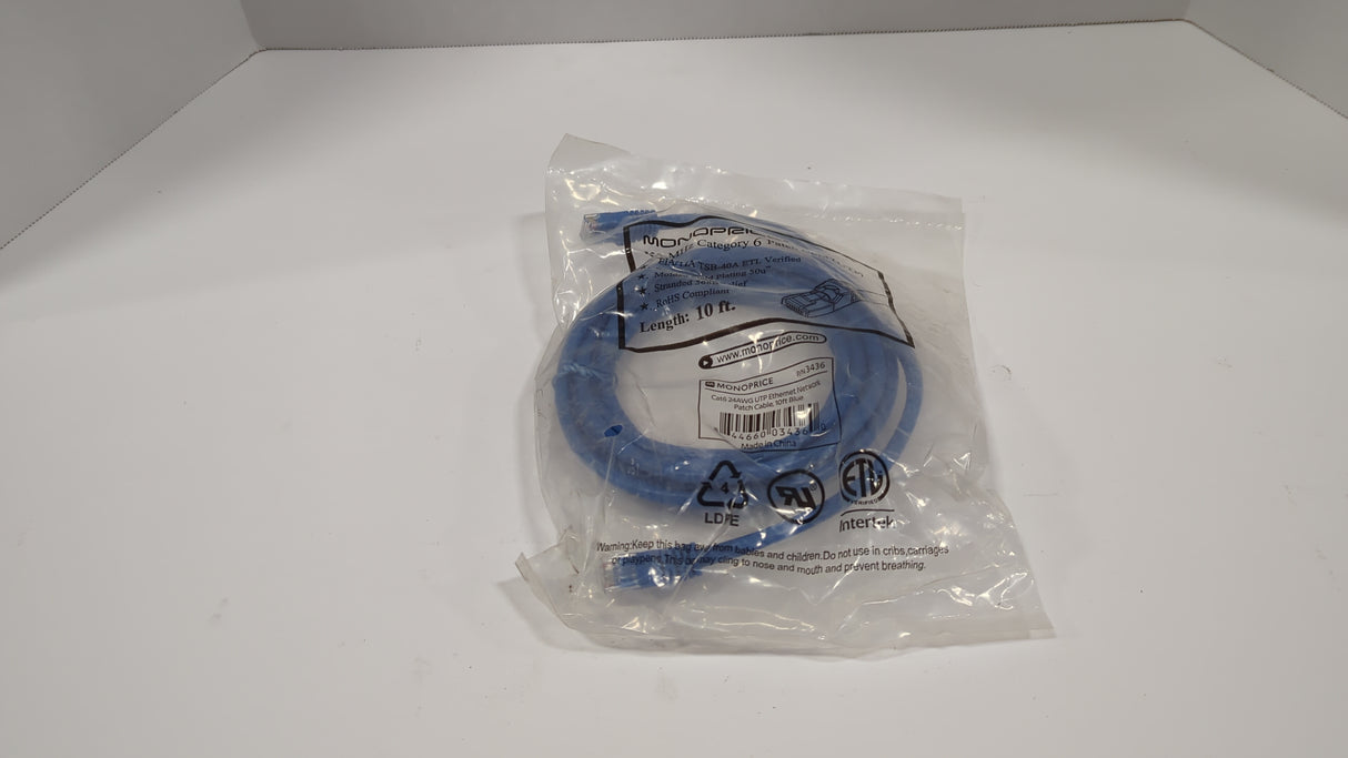 CAT 6 Ethernet Cables - 10ft - New - Big Liquidators