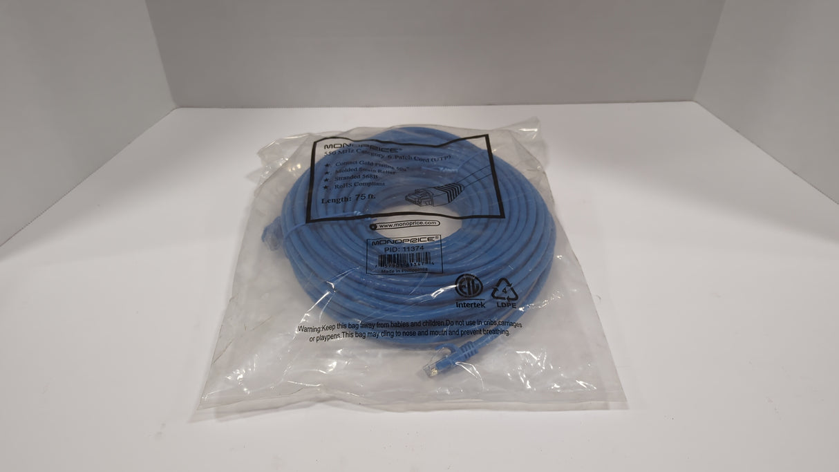 CAT 6 Ethernet Cables - 75ft - New - Big Liquidators