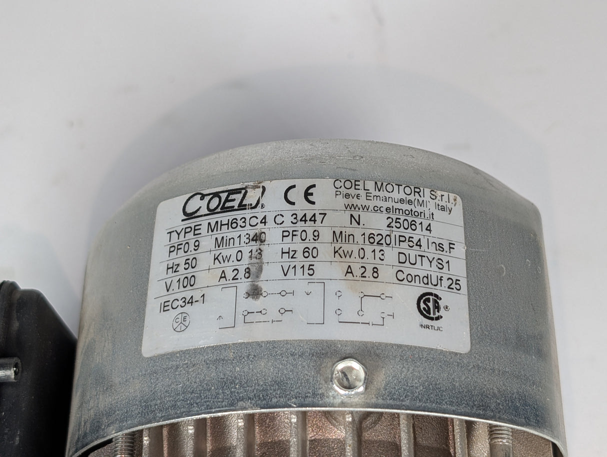 COEL - 0.13KW Induction Motor - MH63C4 C 3447 - Used - Big Liquidators