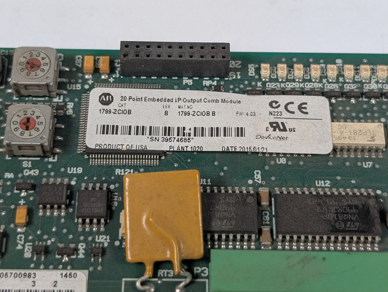 Allen Bradley - Zone Control I/O Card - 1799-ZCIOB - Used – Big Liquidators