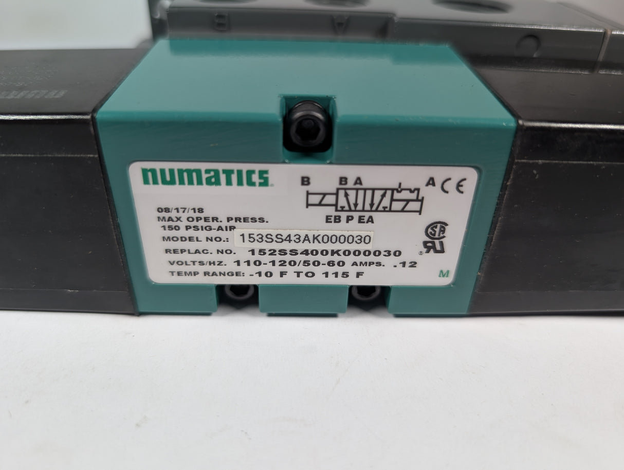 Neumatics - Electrically - actuated Pneumatic Double Solenoid Valve - 153SS43AK000030 - New - Big Liquidators