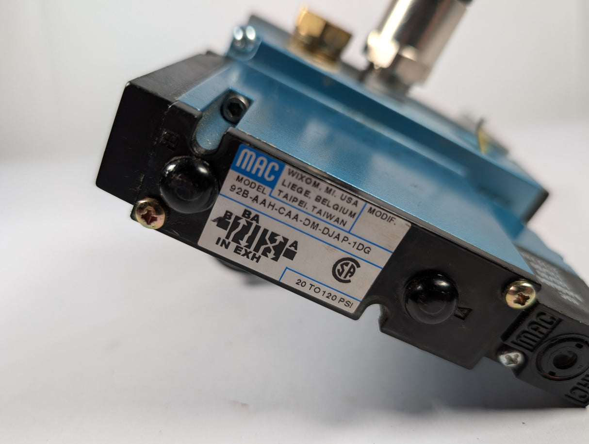 MAC Valves - Single Solenoid Valve - 92B - AAH - CAA - DJAP - 1DG - Used - Big Liquidators